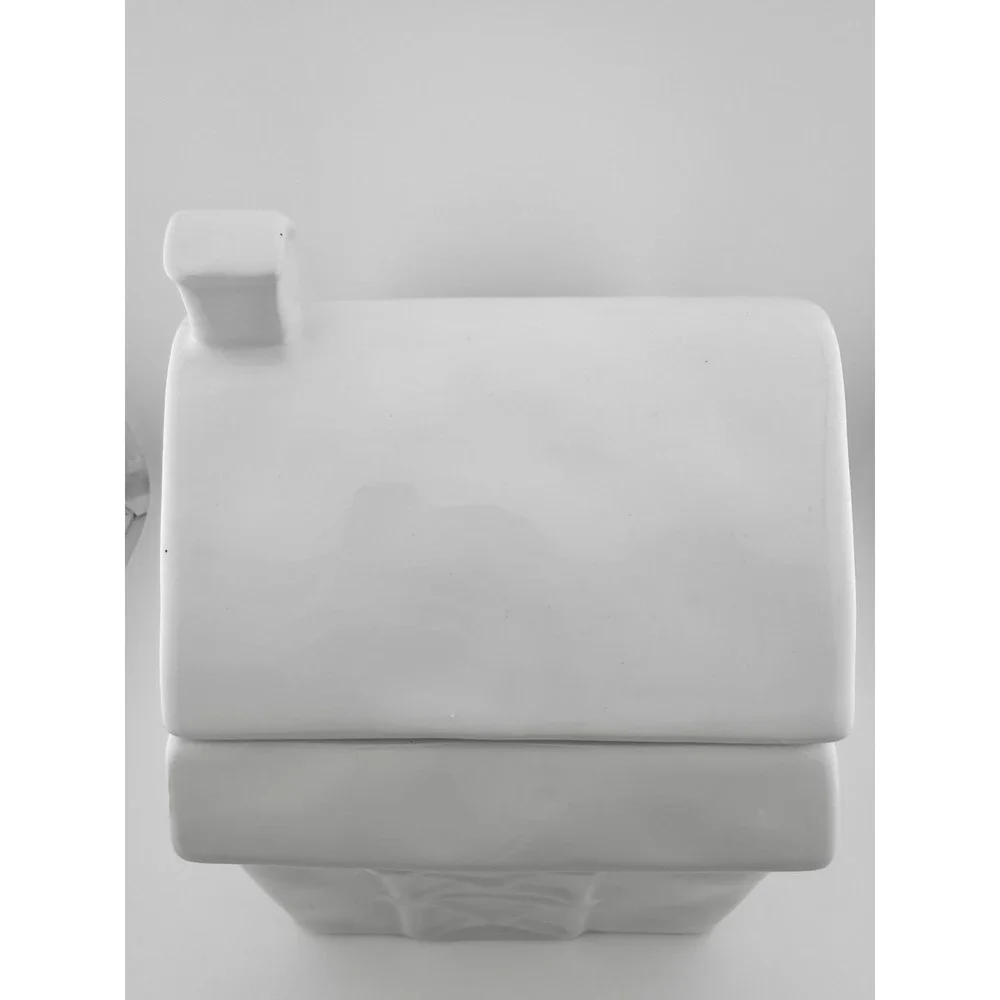 Rae Dunn FARM FRESH White Glossy  Ceramic Cookie Jar Farm House Barn NEW 2023